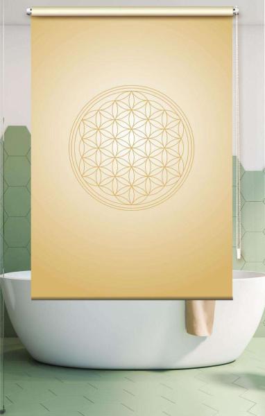 Extartiqe Duschrollo Blume des Lebens gold